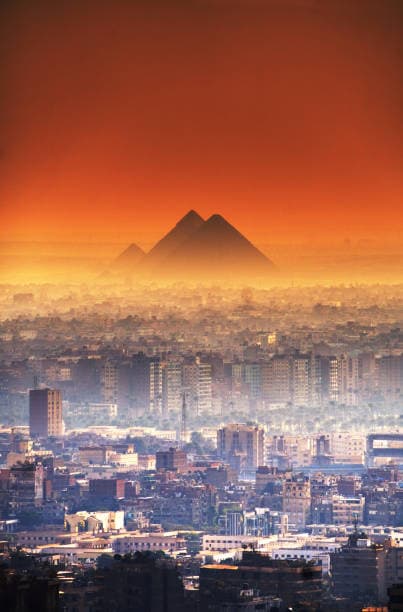 Cairo Skyline & Pyramids View (on a clear day)