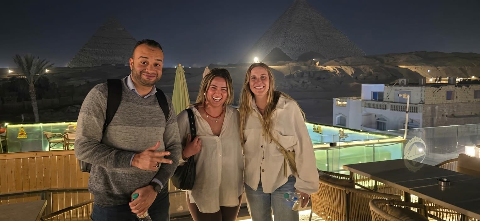 Pyramids bu night