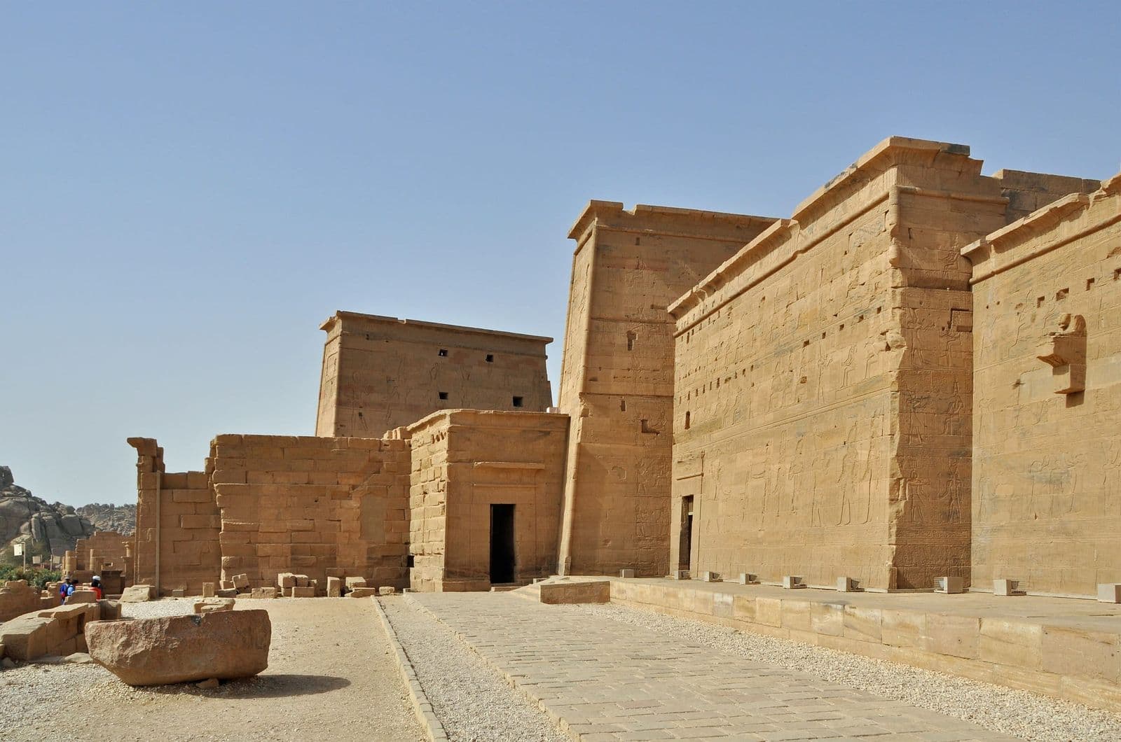 The first pylon of Philae Temple on Agilkia Island, Aswan