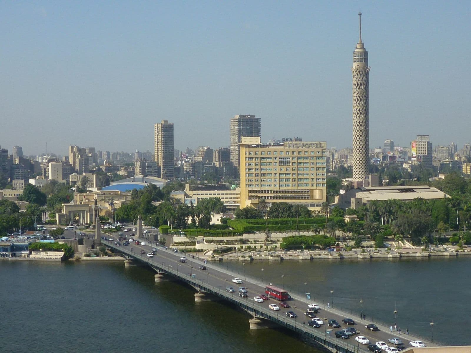 The Nile and the Cairo Tower on Gezira Island