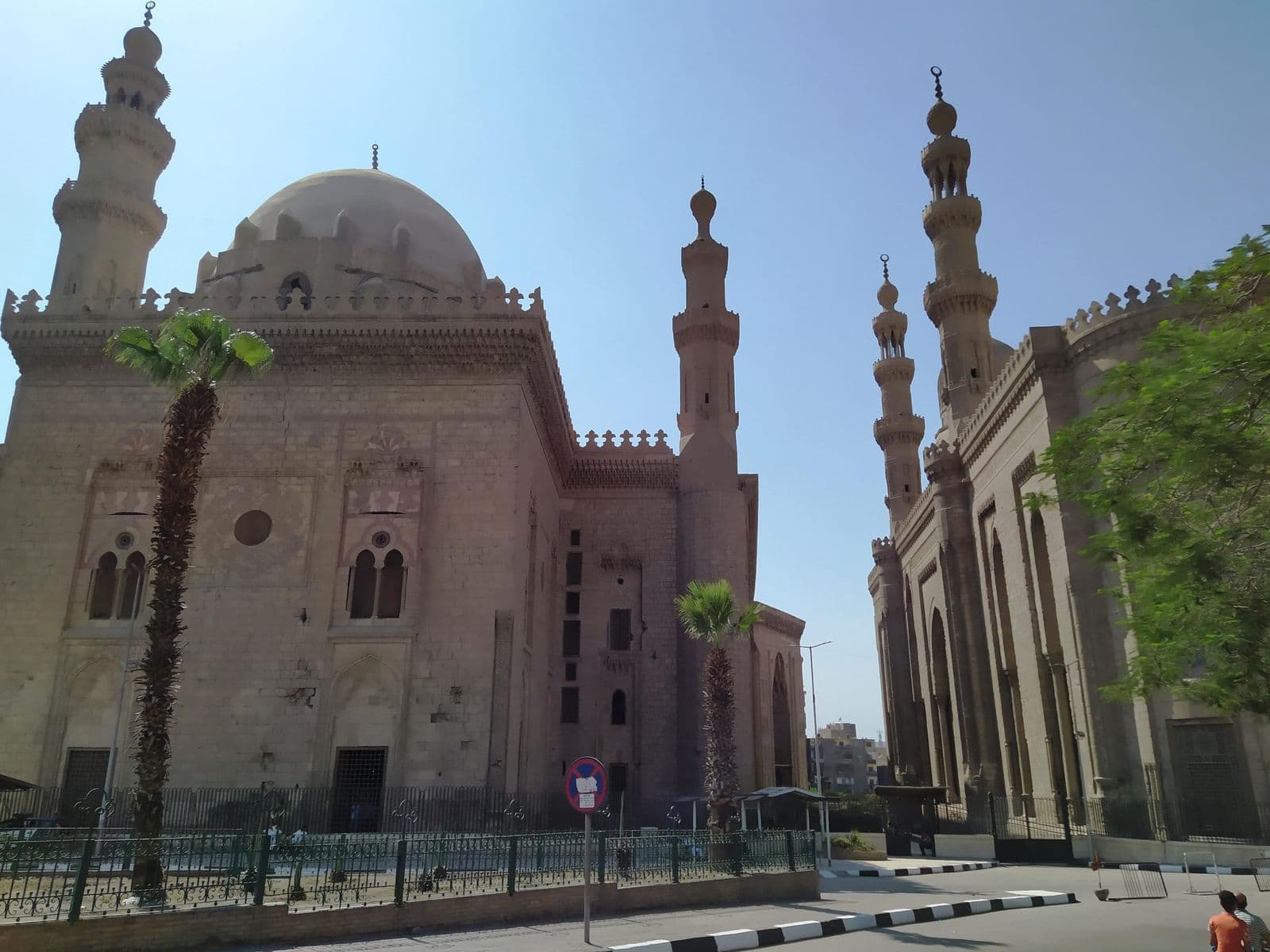 The Sultan Hassan and Al-Rifa'i mosques side by side in historic Cairo