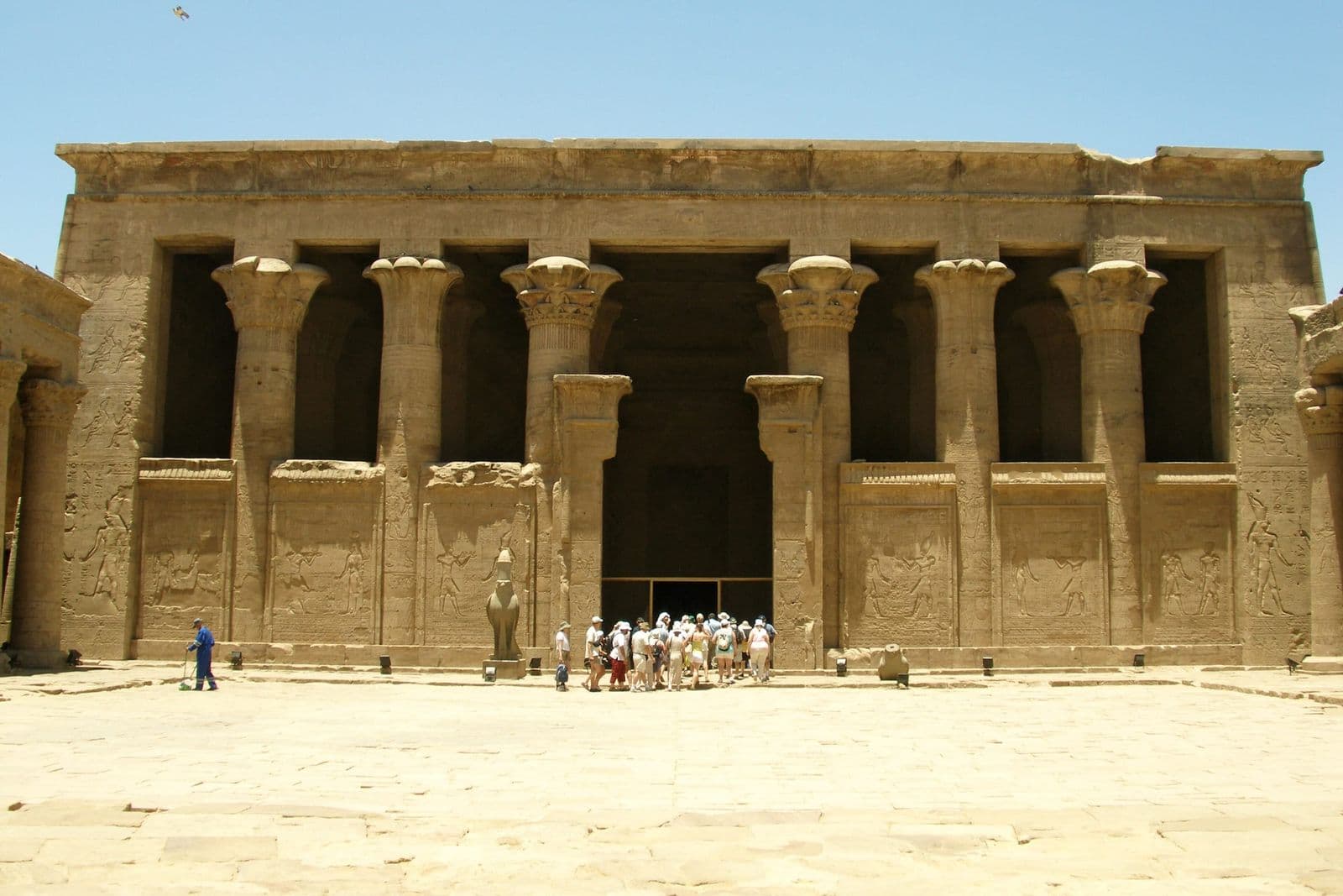 The colonnaded court of the Temple of Horus at Edfu