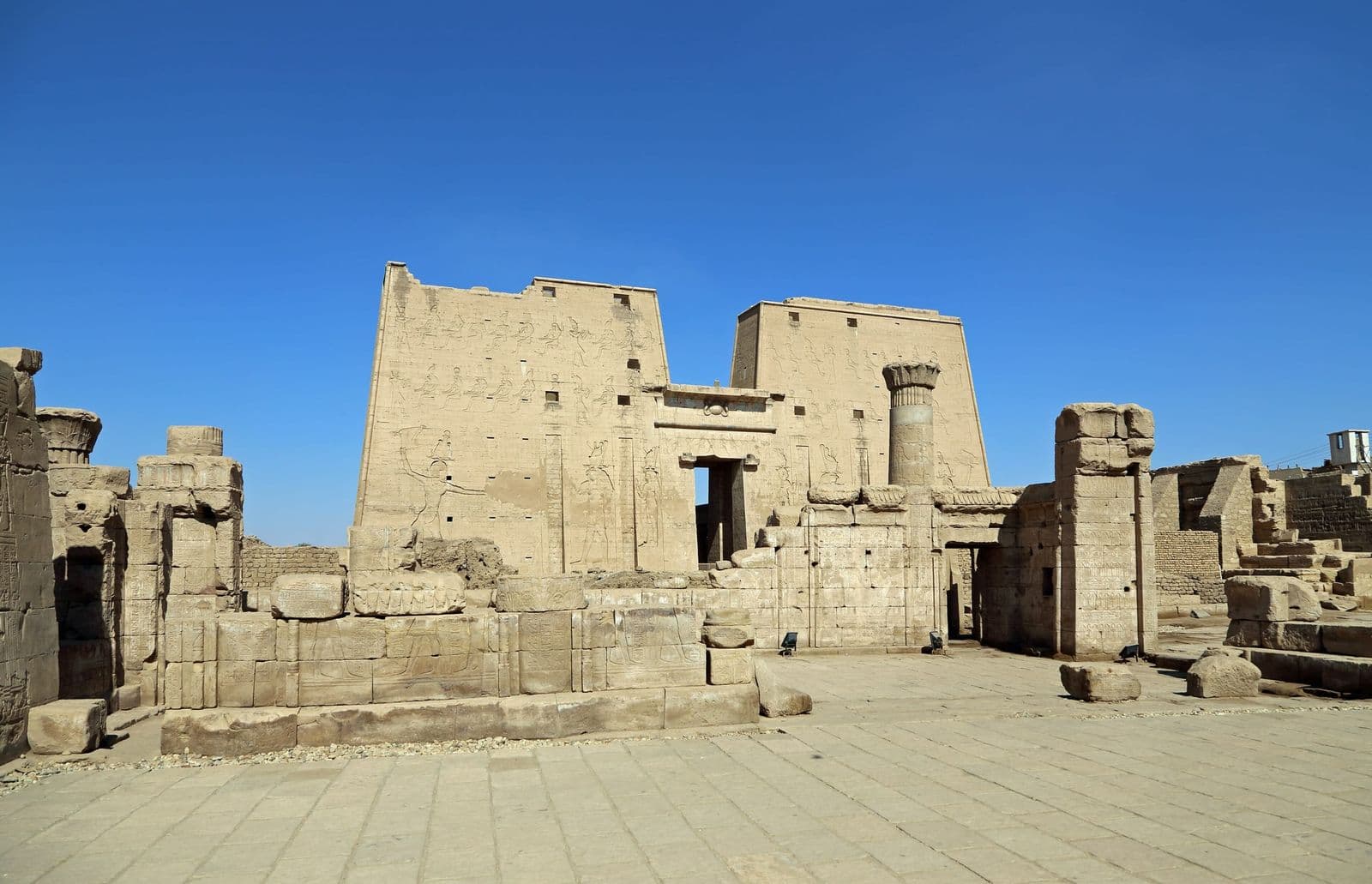 The great pylon of the Temple of Horus at Edfu