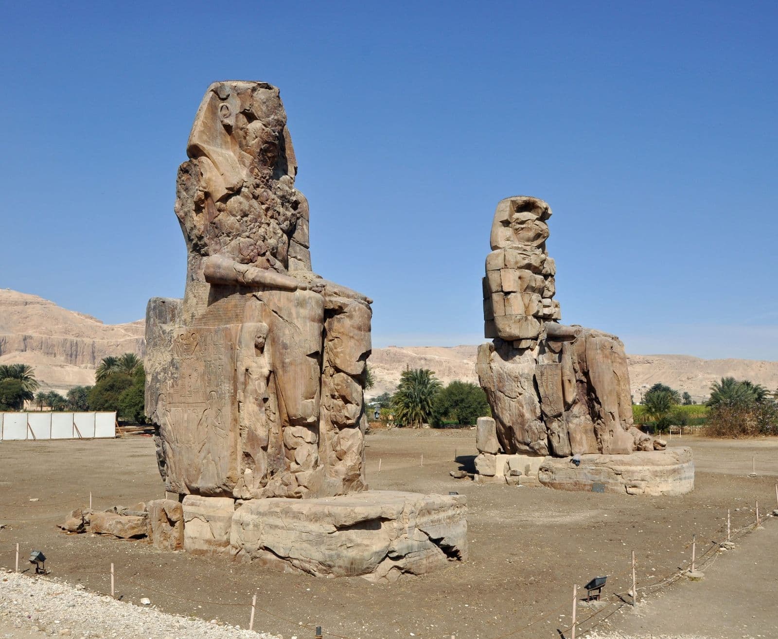 The two Colossi of Memnon on Luxor's West Bank