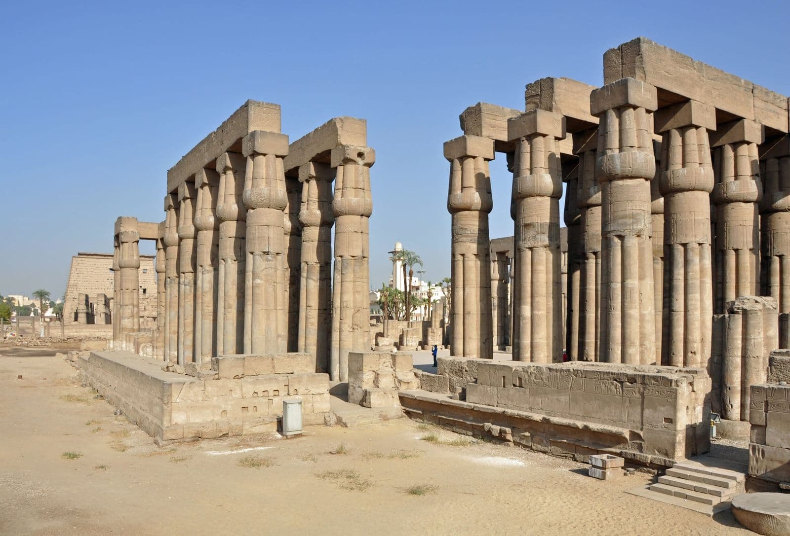 Papyrus columns of the Amenhotep III court at Luxor Temple