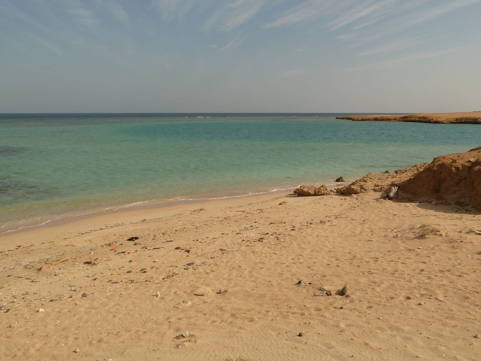 A quiet beach where the desert meets the Red Sea near El Quseir