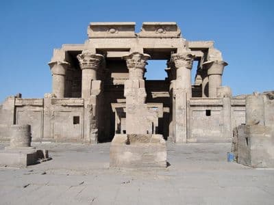 The double temple of Kom Ombo above the Nile