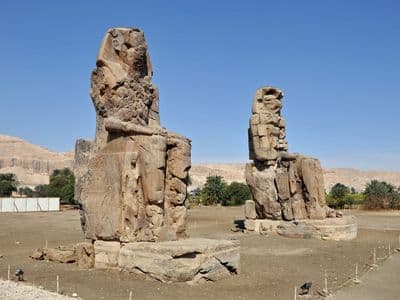 The two Colossi of Memnon on Luxor's West Bank