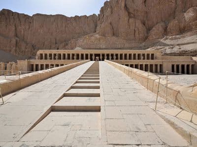 The long ramp up to the Temple of Hatshepsut in Luxor