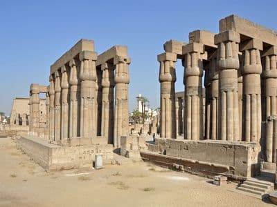 Papyrus columns of the Amenhotep III court at Luxor Temple