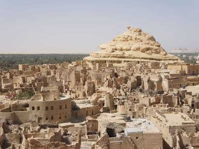 The ruins of the old Shali fortress above the Siwa oasis
