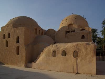 Mud-brick domes of an ancient monastery in Wadi El Natrun